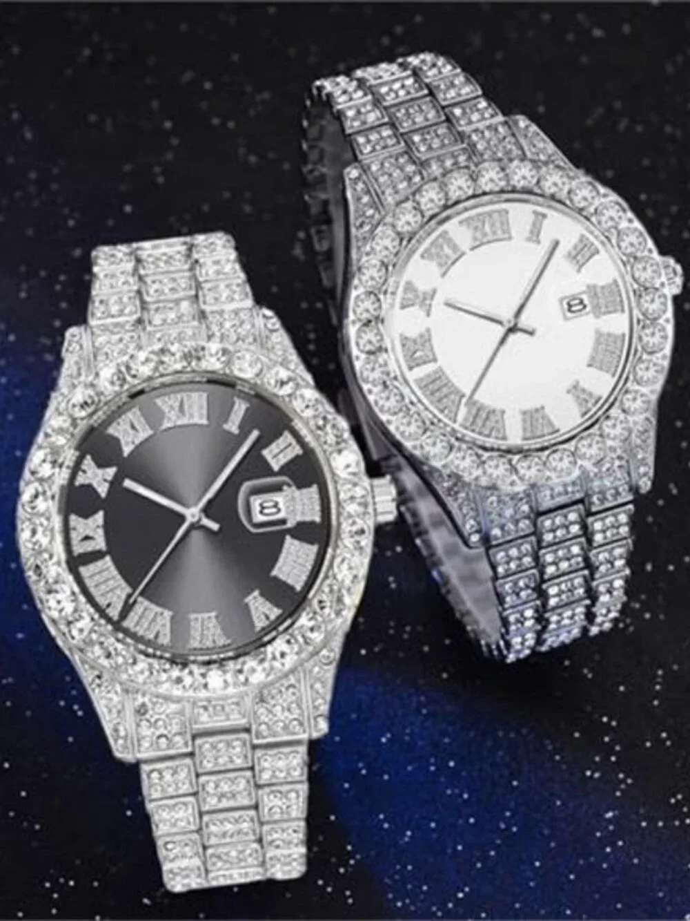 Unisex Watch Fashion Crystal Diamond Watch Mens Womens Quartz Analog